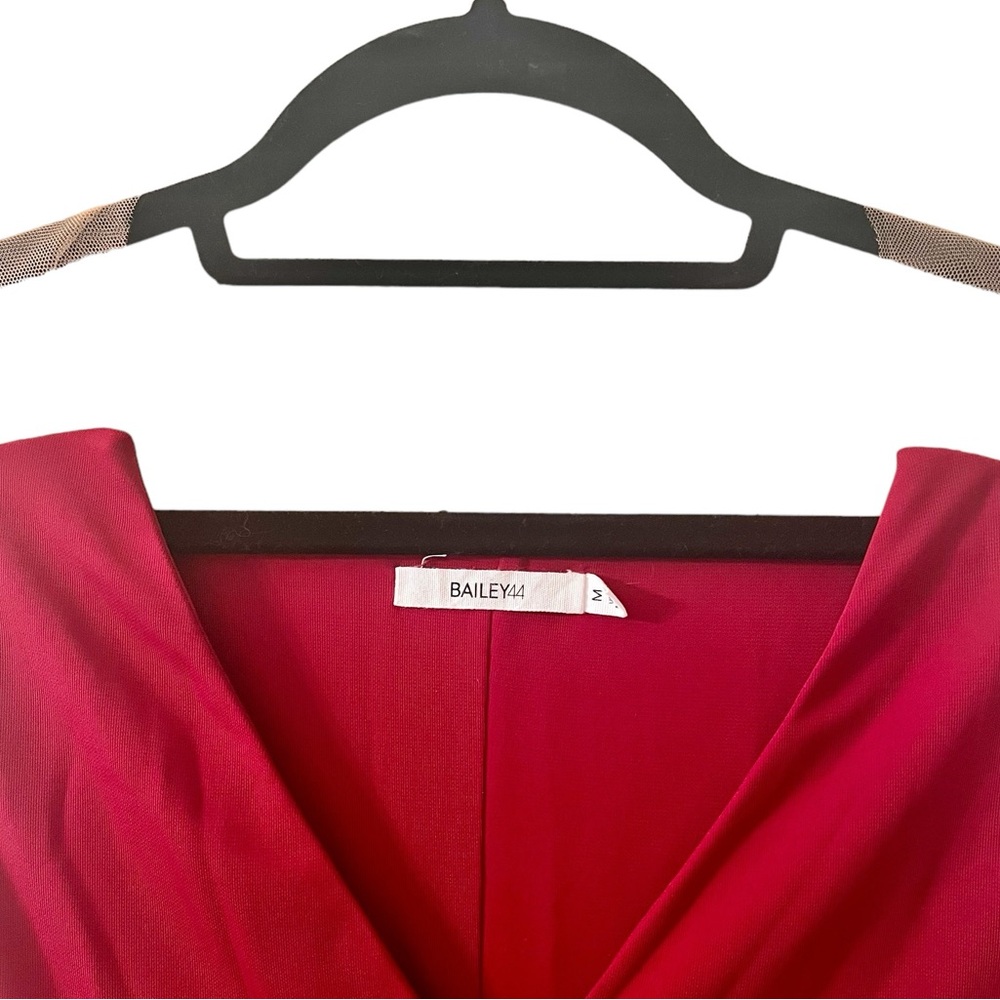 Bailey44, Medium Sleeveless V-Neck, Illusion shoulder, Crimson - Picture 2 of 3